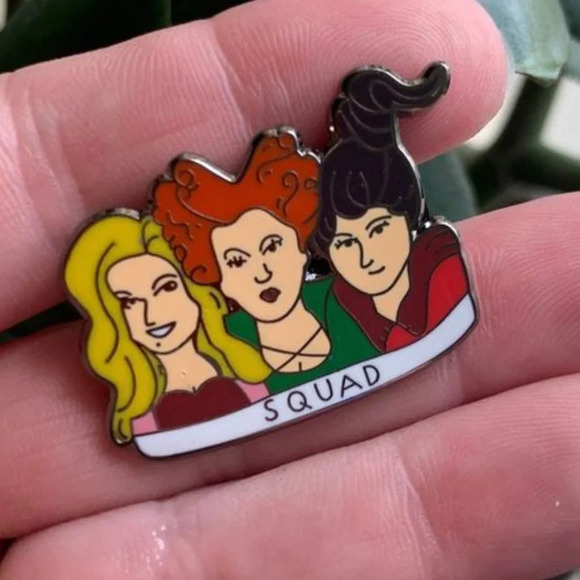 Jewelry - New Hocus Pocus inspired Sanderson Sisters enamel pin "Squad"